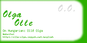 olga olle business card